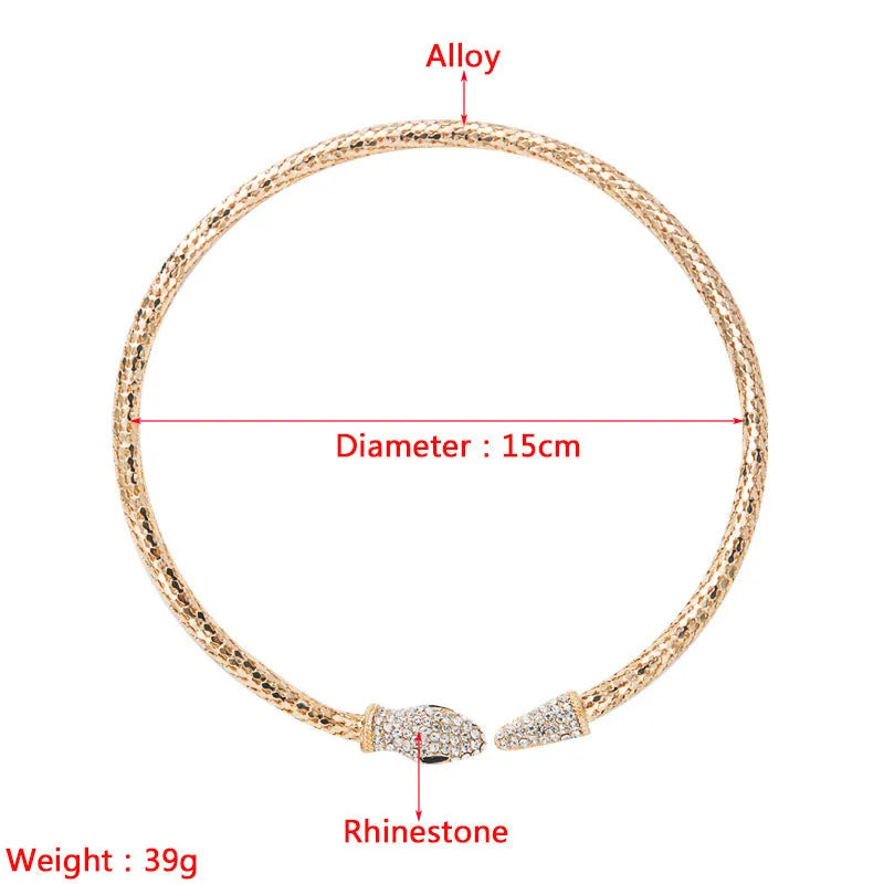 Euramerican Serpentine Collar Clavicle Chain Adjustable - Bellarte Enchanté Euramerican Serpentine Collar Clavicle Chain Adjustable